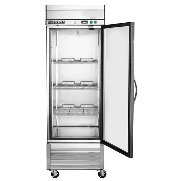 Maxx Cold MXSR-23GDHC Reach-In Refrigerator, Single Door, Bottom Mount, Glass