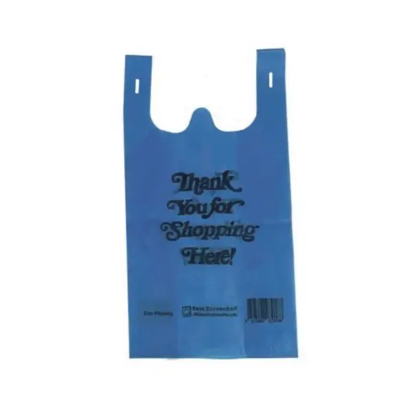 - 1/6NWTYBL200, 1/6 Blue Reusable Nonwoven Thank You Shopping Bag, 200/CS