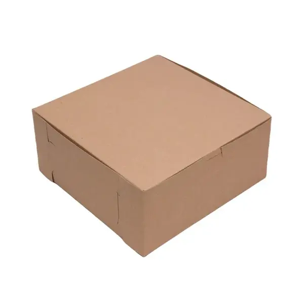 - 10105CK, 10x10x5-Inch Kraft 1-pc Lock Corner Kraft Cake Box, 100/BD