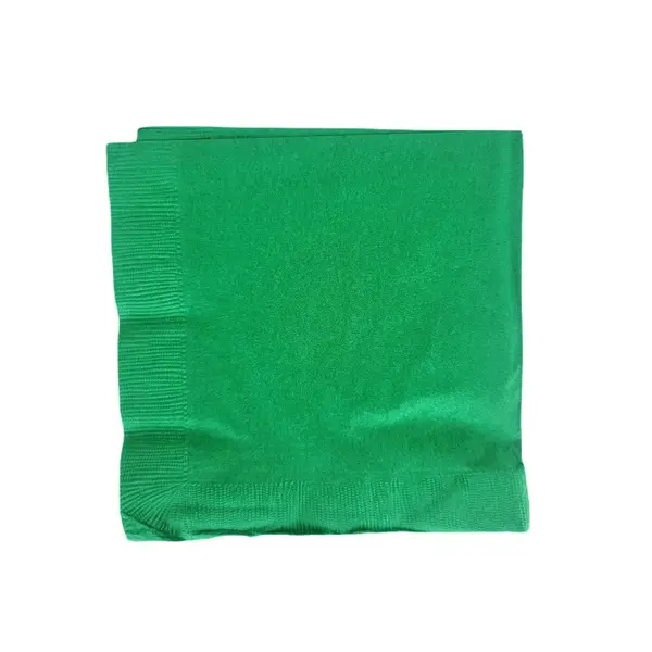 - CLOSEOUT - 9.5x9.5-Inch 3 Ply Green Paper Beverage Napkin, 1000/CS