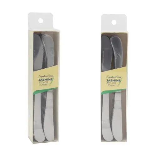 - 3111-08, 7.37-Inch Jasmine CPK Heavy Weight Dinner Knife 18/0 Stainless Steel, DZ