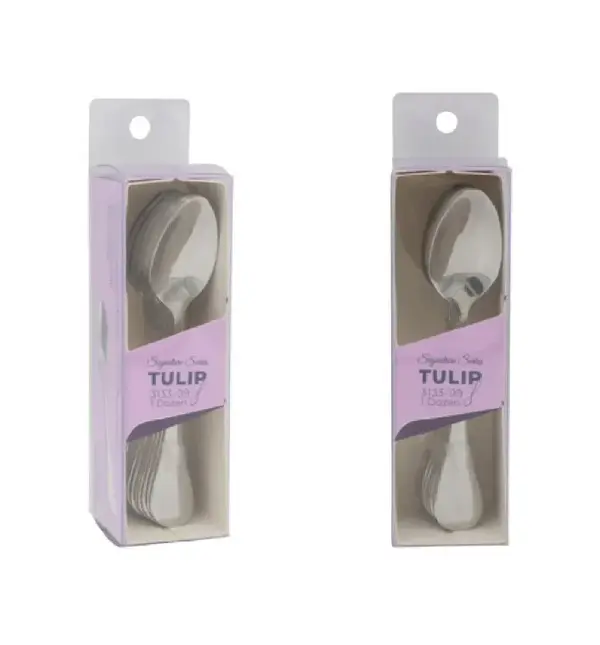 - 3133-09, 4.5-Inch Tulip 18/0 Stainless Steel Extra Heavy Duty Demitasse Spoon, DZ