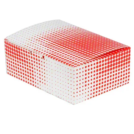 - SQP 3505, 7x5x2.5-Inch Red/White Chicken Paper Box Container, 250/CS