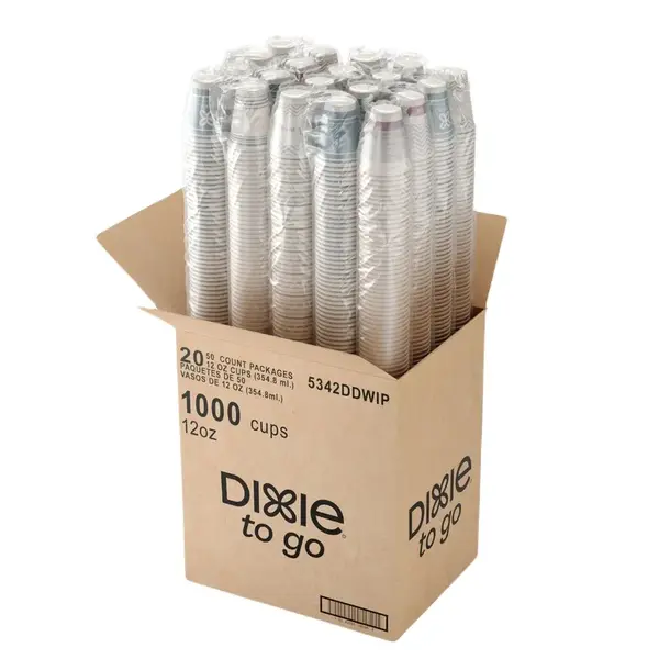 Dixie To Go 12 Oz Insulated Paper Hot Cups, 1000/CS