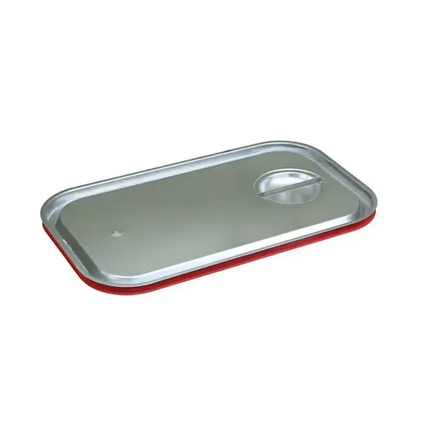 - 56218, Red Silicone Seal Stainless Steel Cover for Third Size Pan