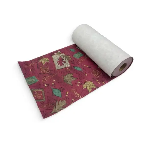 - 832028, 11x200-Inch Autum Collage Linen-like Tablerunner