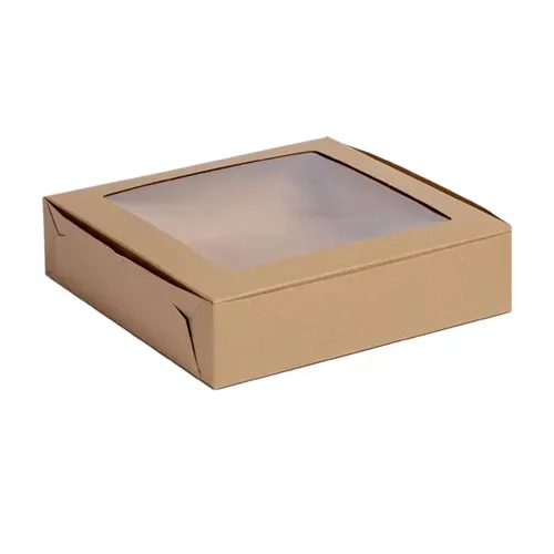 - 852CWK, 8x5.75x2.5-Inch 1-pc Kraft Window Automatic Cake Box, 200/BD