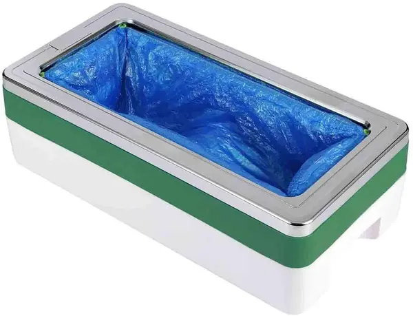 - ASCD+100 Automatic Shoe Cover Dispenser (100 Disposable Shoe Covers Included), EA