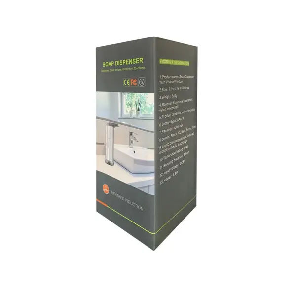 ASD280SS 280 ml (9.5 Oz) Automatic Countertop S/S Bulk Gel Hand Soap Dispenser, EA