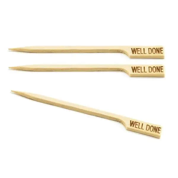 - 3.5-Inch Bamboo Steak Markers, Well, 100/PK