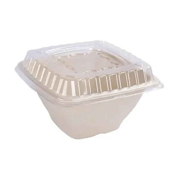 - BBS40LD, Square Clear PET Plastic Dome Lid for 24-40 Oz Bagasse Bowls, 400/CS