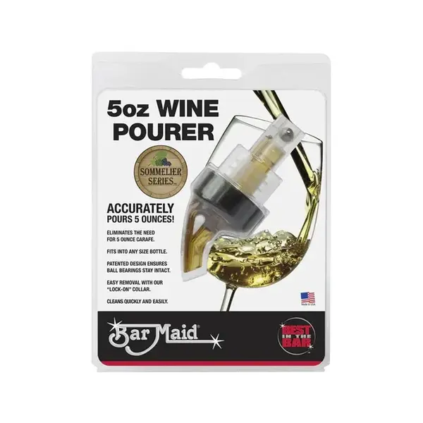 - BMP-500RAC, 5 Oz Wine Pourer, Amber with Black Collar