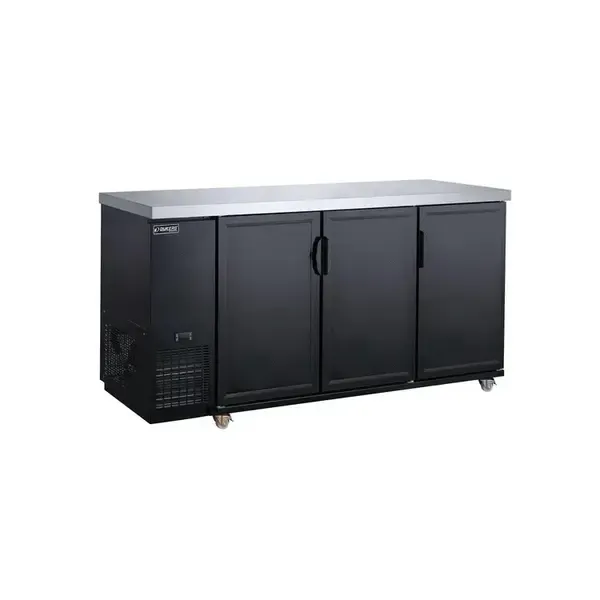 - Dukers DBB72-M3, 3-Door Bar and Beverage Cooler (Solid Doors)