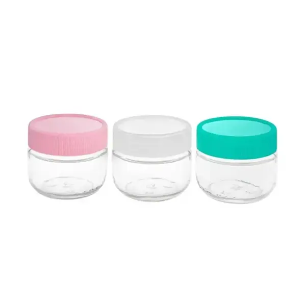 - GJ1200M, 0.2L / 6.8 Oz Glass Jar with Plastic Screw Lid, EA