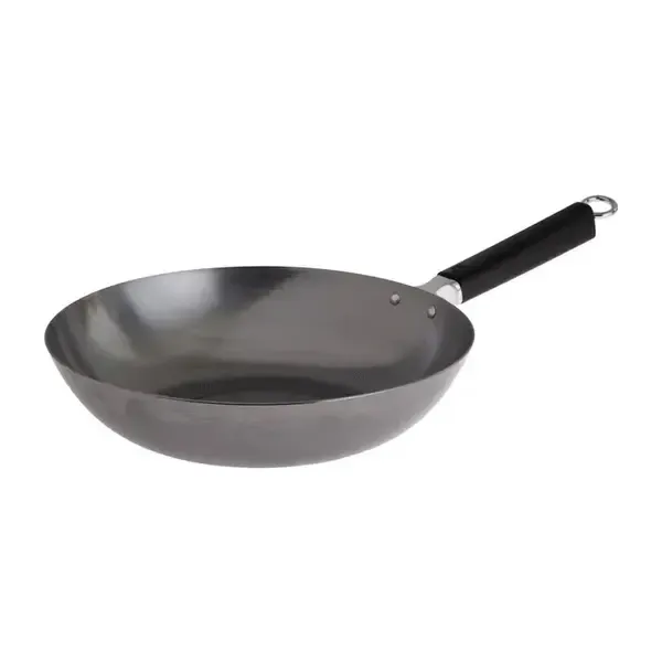 - J22-0050, 12-Inch Joyce Chen Uncoated Carbon Steel Stir Fry Pan with Phenolic Handle