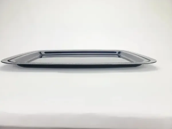 - CLOSEOUT - Opulence OPTR1814BK, 18x14-Inch Black Plastic Rectangular Tray, 24/CS