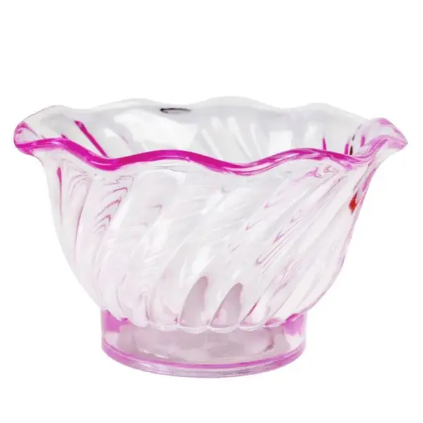 - PLDS005P, 5 Oz Plastic Purple Swirl Tulip Shaped Dessert Dish