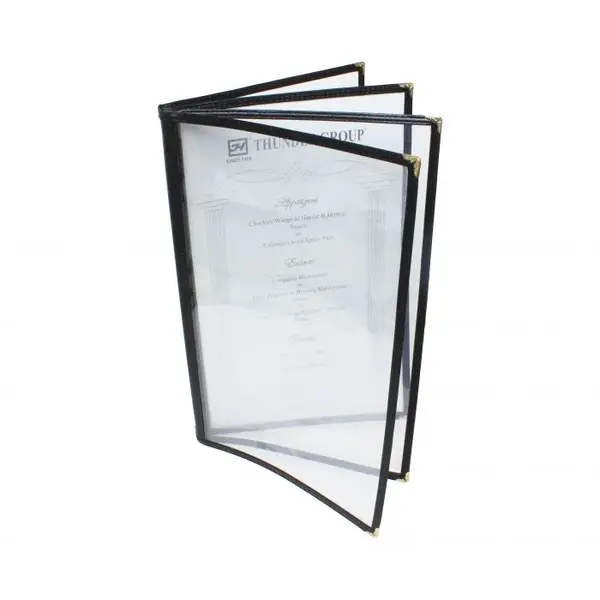 - PLMENU-4, 8.5x14-Inch Plastic Menu Cover Flexible, Four-Page Booklet