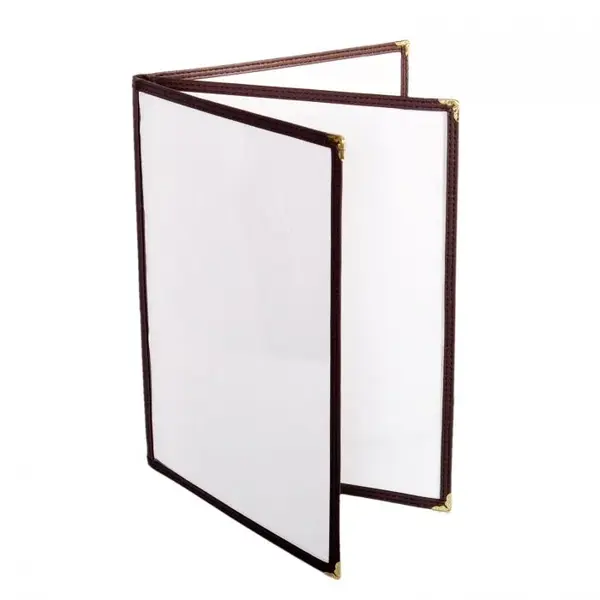 - PLMENU-L3BR, 8.5x11-Inch Menu Cover with Brown Plastic Laminate
