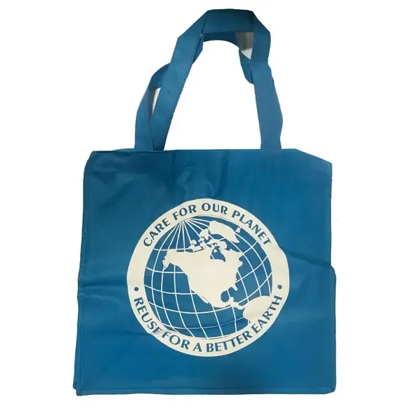 - PrimePak PP-NWBLUE 14x7-Inch Non-Woven Prime Totes Blue Reusable Bag w/Handles, 100/CS