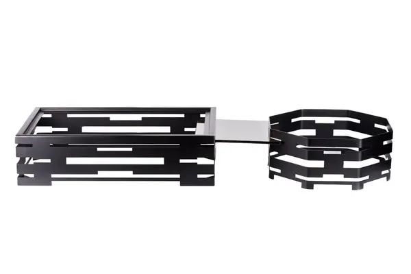 PWB-GN1-1B, Black Powder Coated Steel Base for Full Size Steam Pan