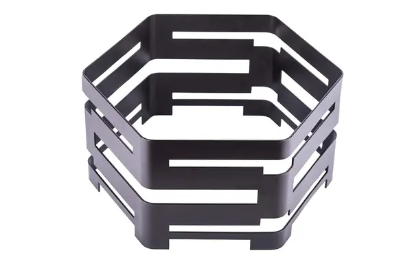 - PWB6-3015B, 11.81-Inch Hexagon Buffet Riser, Black Powder Coated Steel