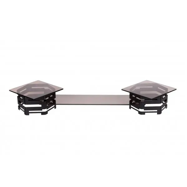 PWB6-3015B, 11.81-Inch Hexagon Buffet Riser, Black Powder Coated Steel