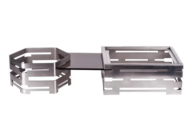 PWB6-3015S, 11.81-Inch Hexagon Buffet Riser, Stainless Steel