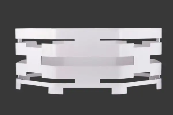 PWB8-4015W 15.75-Inch Octagon Buffet Riser, White Powder Coated Steel