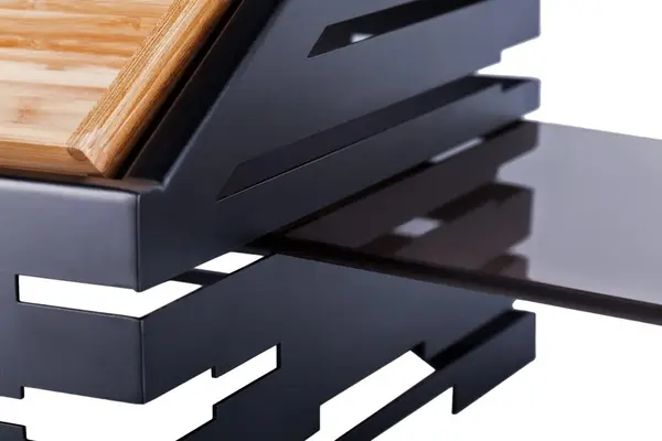 PWC-GN1-1B, Silverware Base, Black Powder Coated Steel