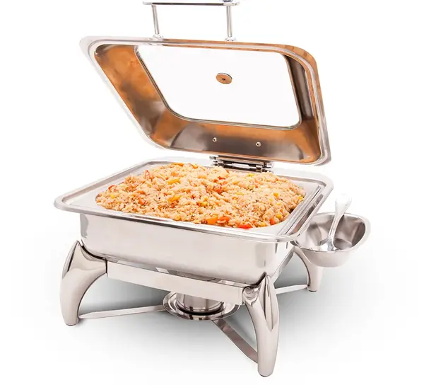 - PWI-622, 6-Quart Glass Top Square Chafing Dish with Stand (Discontinued)