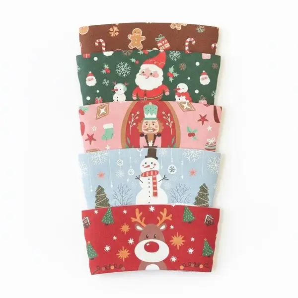 SB20H, 10-24 Oz Christmas Printed Hot Cup Jacket/Sleeve, 1000/CS