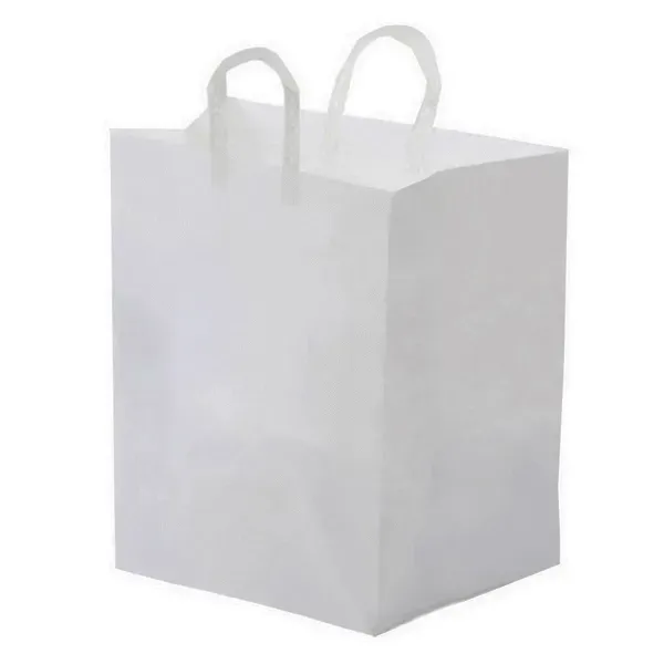 - Glopack Catering SQUBBL 18x17 White Plastic Bag, 100/CS