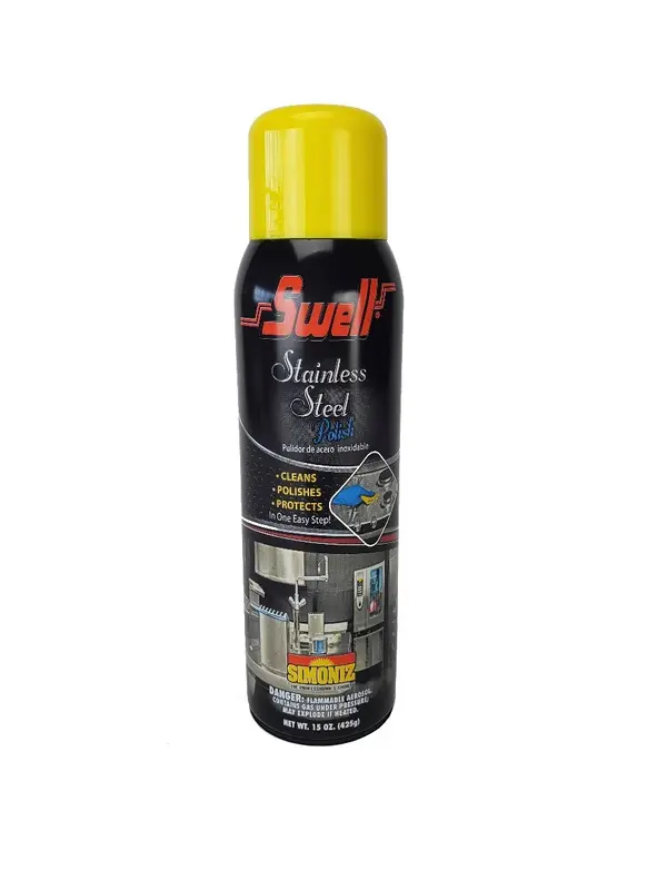 - Swell SSC-X, 15 Oz Stainless Steel Cleaner and Polish Aerosol Spray, EA
