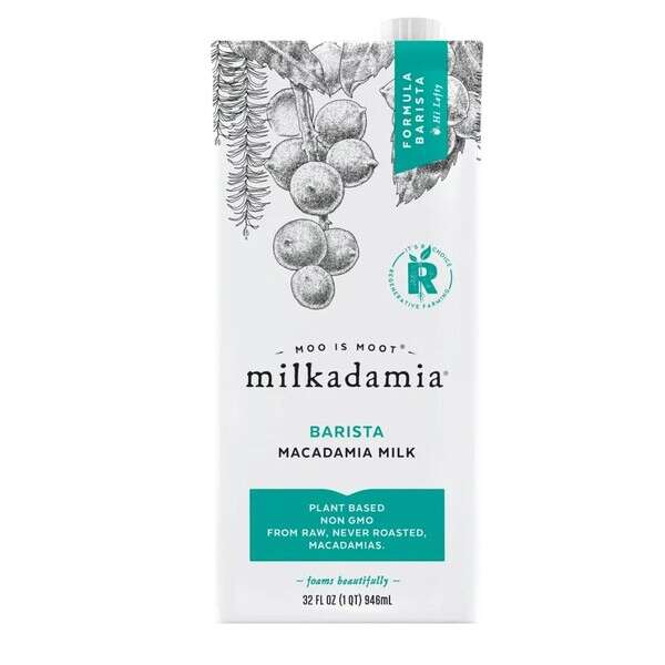 Milkadamia MIL04443, 32 Oz Barista Macadamia Milk, 12/CS