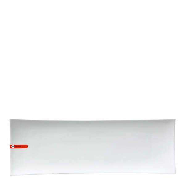 Miya X14012, 17.5" X 6" White Rectangular Plate, 16/CS