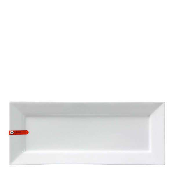Miya X14017, 14.25"x5.75" White Rectangular Plate, 1 DZ