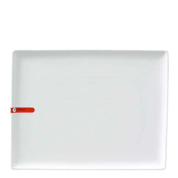 Miya X15009, 12.25"x9.5" White Rectangular Plate, 1 DZ (Discontinued)