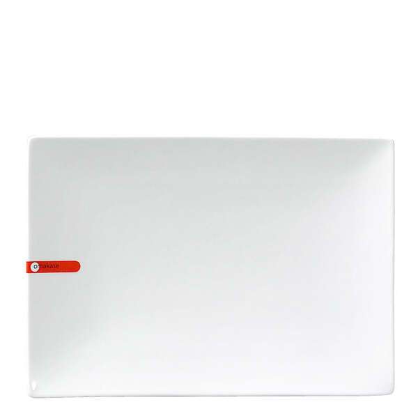 Miya X15017, 12.5"x8.75" White Rectangular Plate, 8/CS