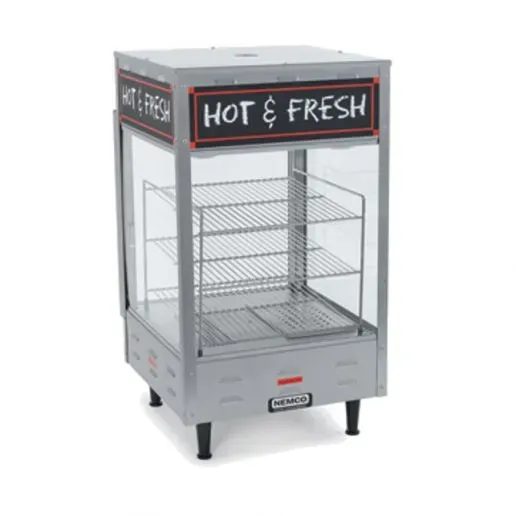Nemco 6454, 18-inch Hot Food Merchandiser with 15-inch Shelves, 120V
