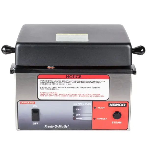 Nemco 6625B, Fresh-O-Matic Countertop Rethermalizer and Tortilla/Portion Steamer, 230V