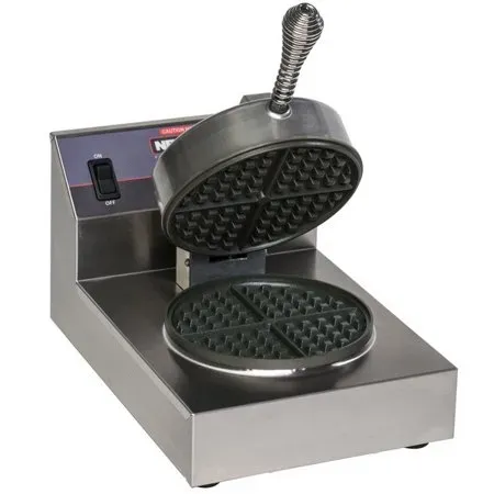 Nemco 7000A-S, 10-inch SilverStone Non-Stick Single Waffle Maker, 120V