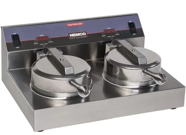 Nemco 7030A-2, 19.5-inch Dual Grid Waffle Cone Maker, 120V