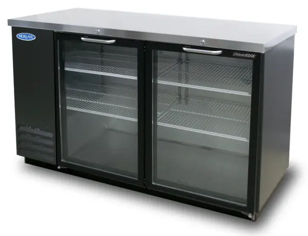 Nor-Lake AdvantEDGE NLBB59-G, 59-inch 2 Glass Door Back Bar Refrigerator W/Free Flowing Air System