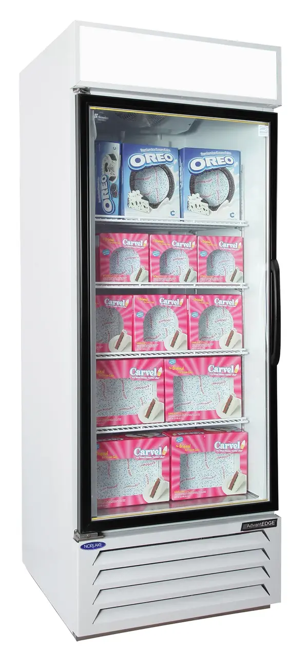 Nor-Lake AdvantEDGE NLGFP23-HG-W, 1 Swing Glass Door Freezer Merchandiser White/or Black