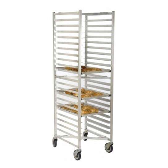 Omcan 43474, 20 Pans Aluminum Nesting Sheet Pan Rack with 3-inch Spacing