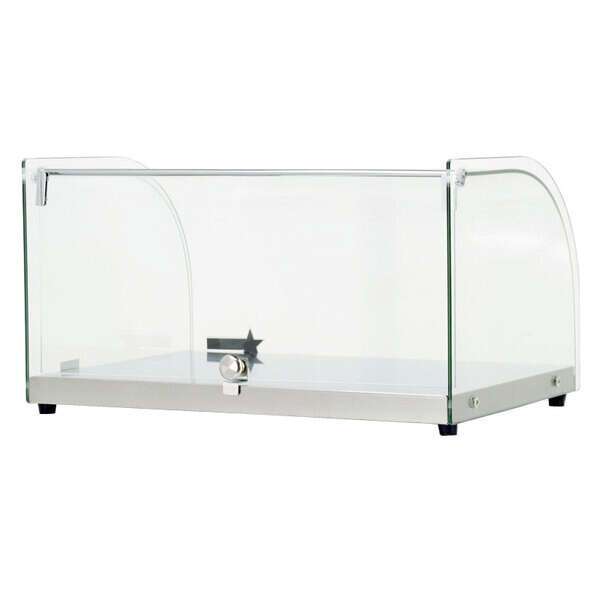 Omcan 44370, 22-inch Countertop Curved Front Glass Food Display Case, 25L Capacity