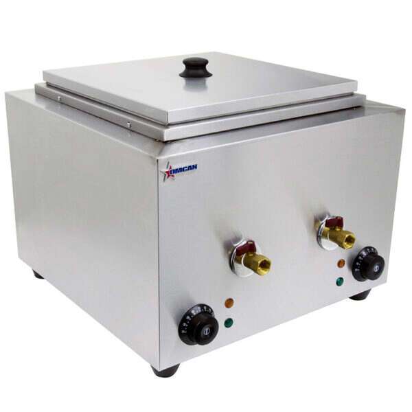 Omcan CE-CN-0004-A, 20-inch 4 Baskets Countertop Stainless Steel Electric Pasta Cooker, 12 Liters Capacity