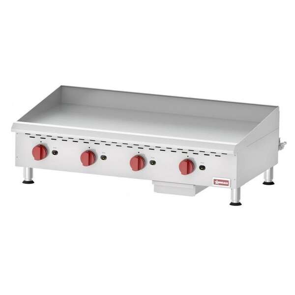 Omcan CE-CN-G48M, 48-inch 4 Burners Countertop Natural Gas Griddle with Manual Control