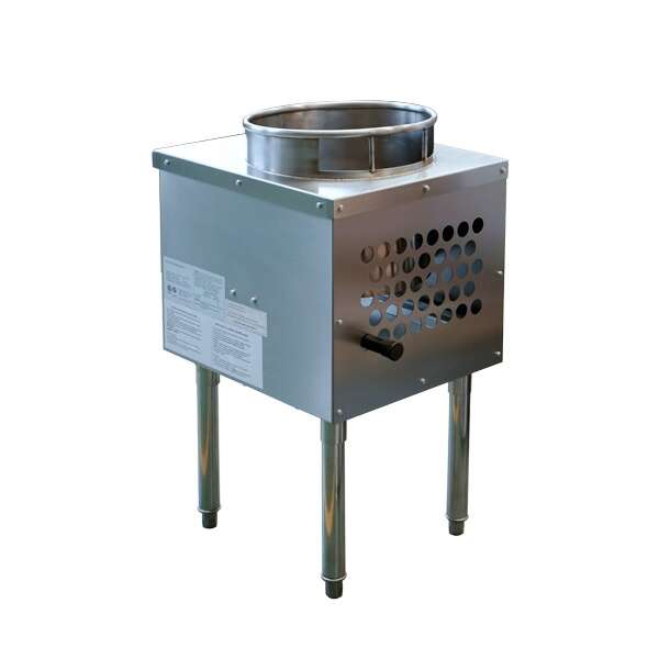 Omcan CE-CN-WOK, 13-inch Stainless Steel Natural Gas Wok Range, 95,000 BTU